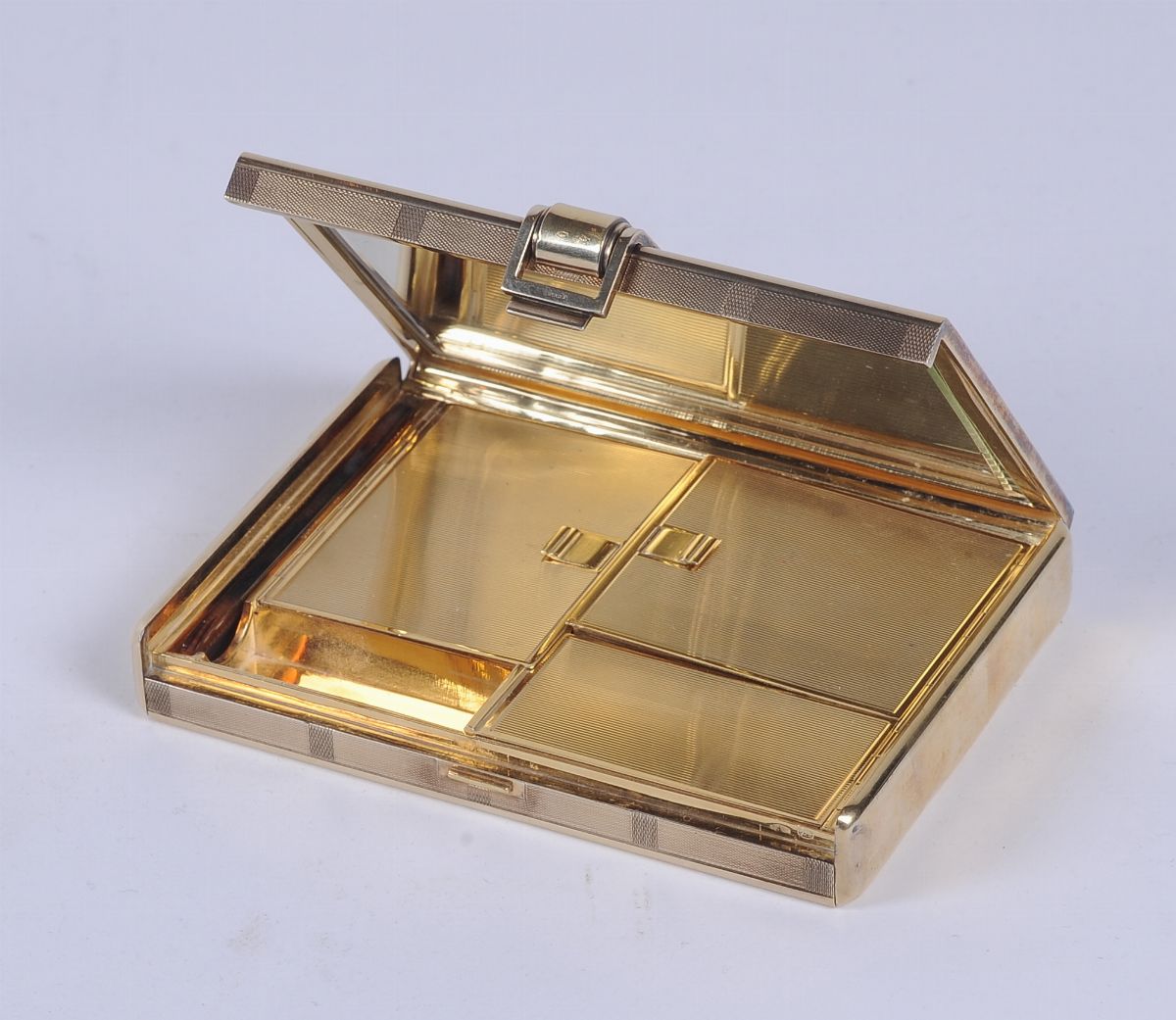 Trousse in Argento Dorato con Fermaglio in Oro, Punzone D