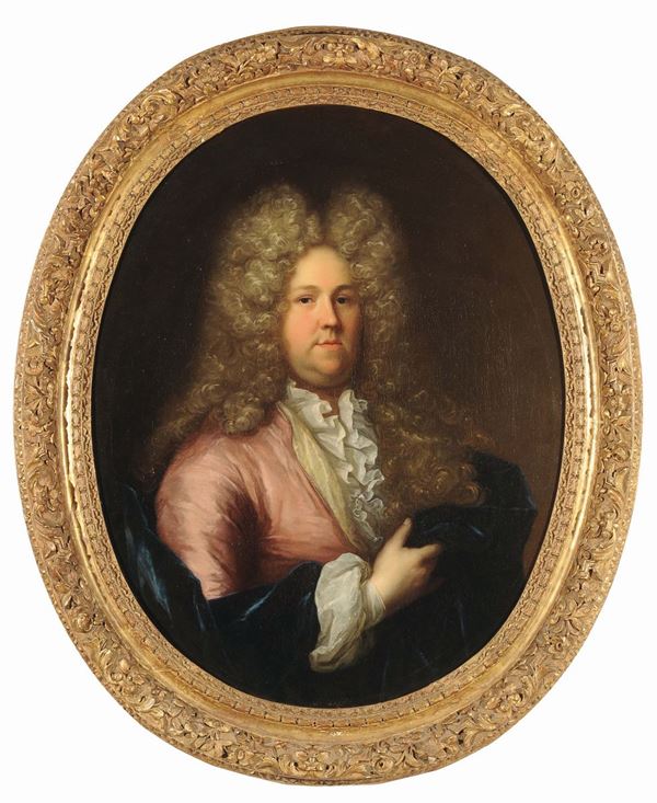 Hyacinthe Rigaud (Perpignan 1659 - Parigi 1743), attribuito a Ritratto maschile
