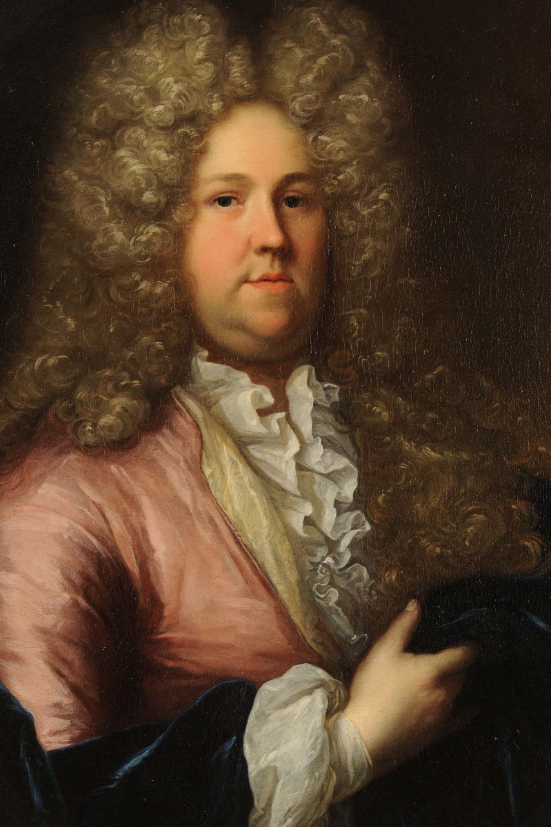 Hyacinthe Rigaud (perpignan 1659 - Parigi 1743), Attribuito Aritratto Maschile