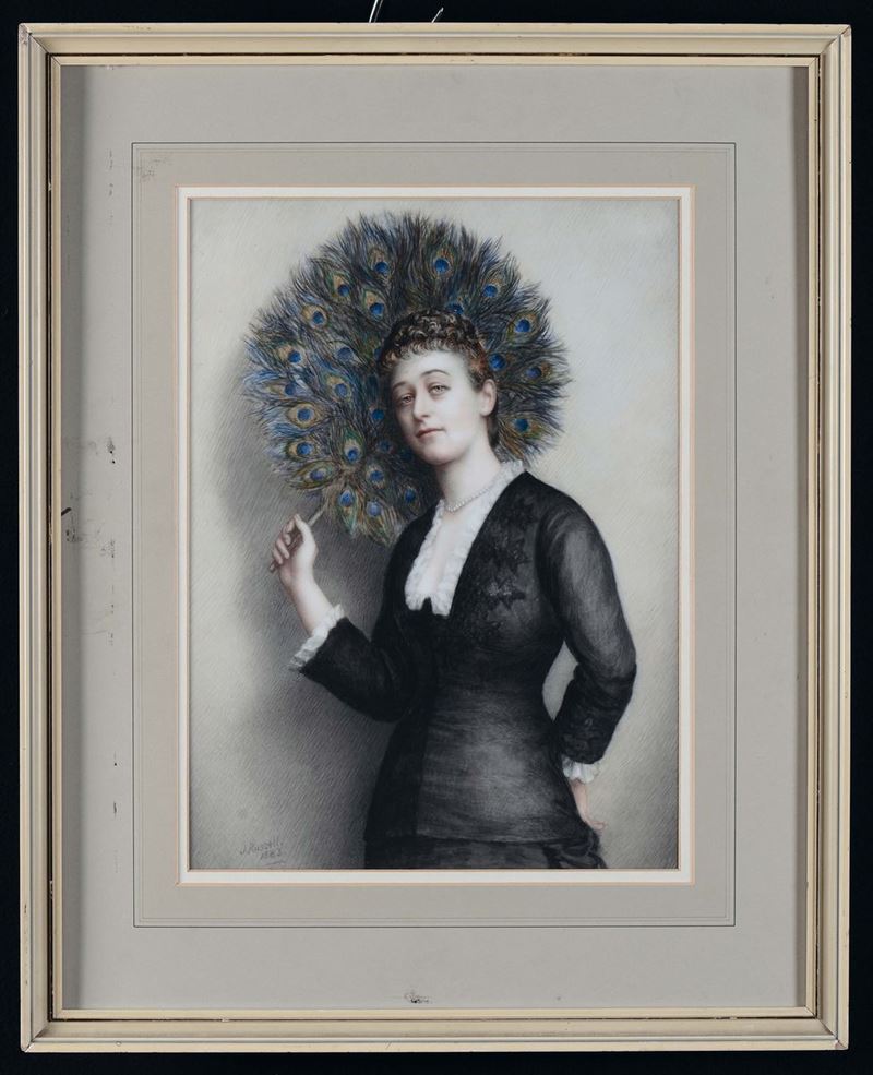 J. Russell Ritratto femminile, 1883  - Asta Antiquariato e Dipinti Antichi - Cambi Casa d'Aste