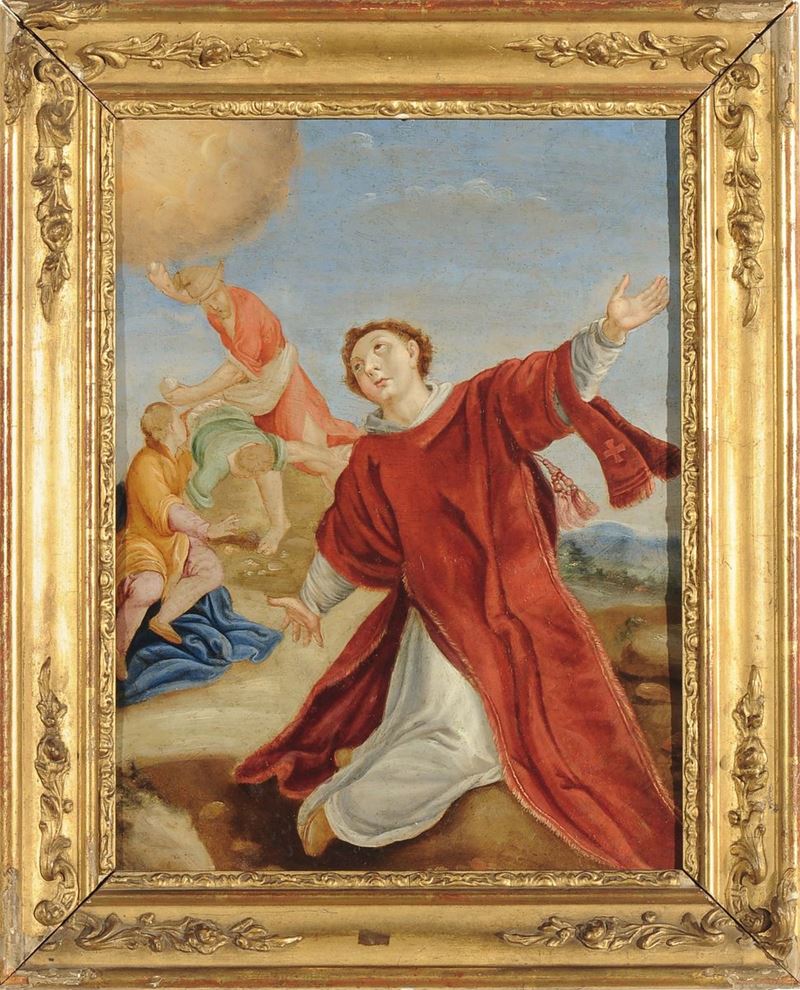 Scuola Italiana del XVII secolo Lapidazione di Santo Stefano  - Auction Old Masters Paintings - II - Cambi Casa d'Aste