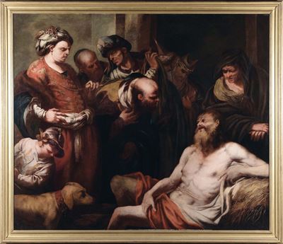 Francesco Rosa (genova 1625/38-1687)elifaz, Bildad e Zofar Vanno da Giobbe