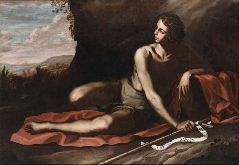 Scuola Napoletana del XVII secolo San Giovanni  - Asta Fine Selection - II - III - Cambi Casa d'Aste