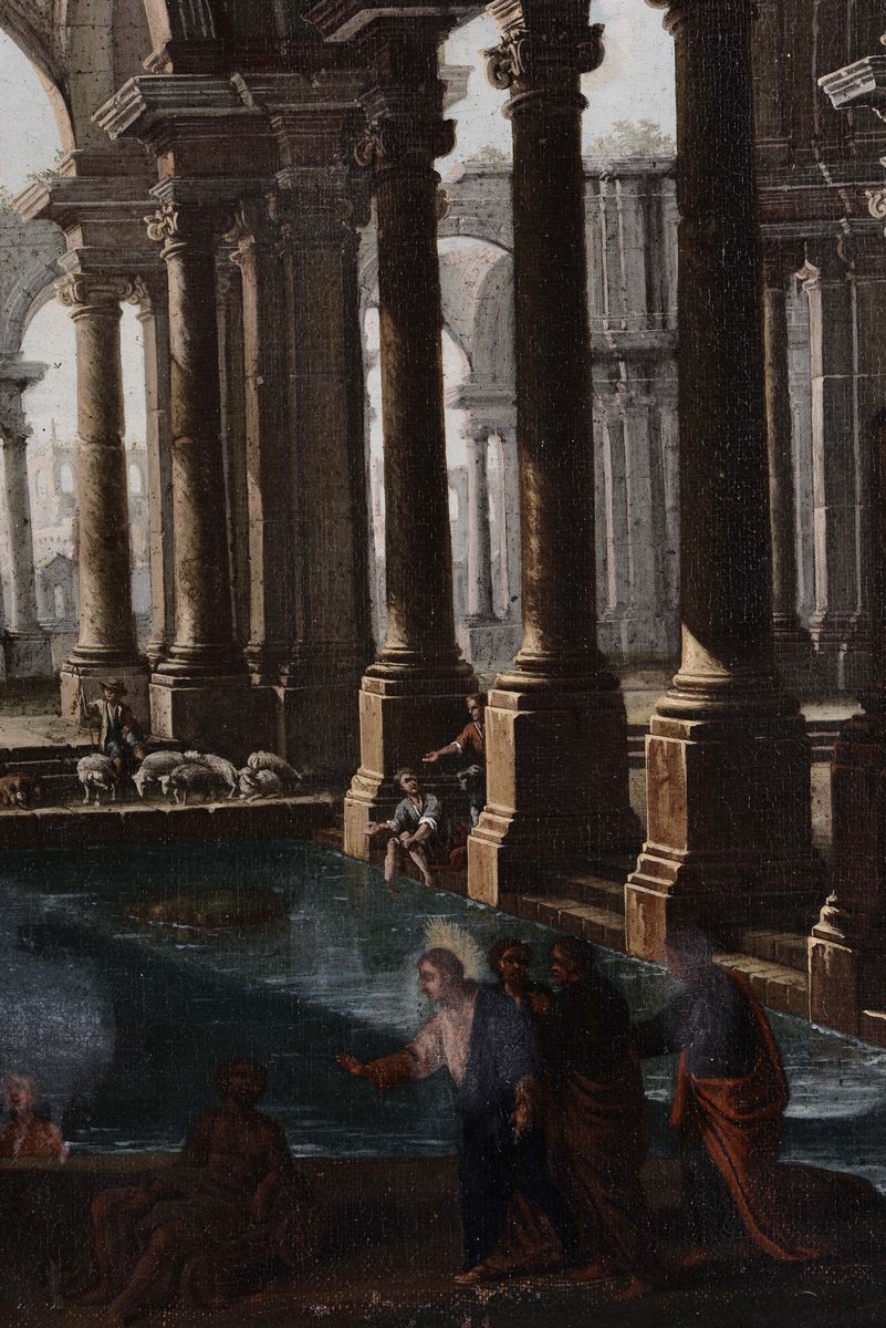Antonio Joli (modena 1700 - Napoli 1777)archittetture con Figure