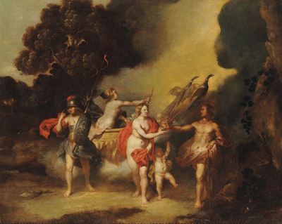 Anton Maria Vassallo (genova, 1620-milano 1664/72)giudizio di Paride
