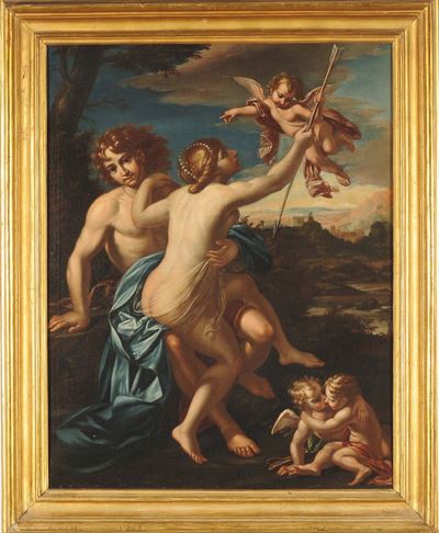 Giacinto Brandi (poli 1623 - Roma 1691)venere a Adone