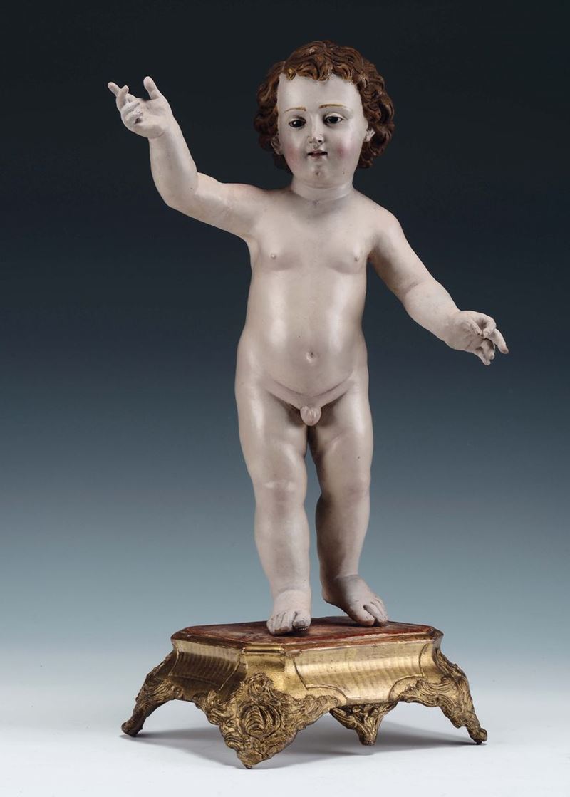 Naple sculptor, 19th century Gesù Bambino  - Auction Sculpture and works of art - Cambi Casa d'Aste
