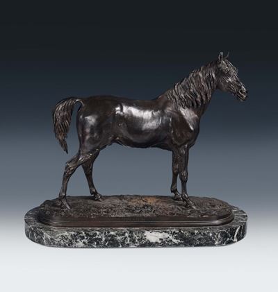 Pierre - Jules Mene (francia 1810 - 1879)cavallo da Corsa (ibrahim)