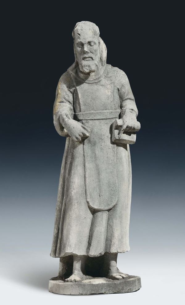 Italian or French sculptor, 15th /16th century Santo monaco