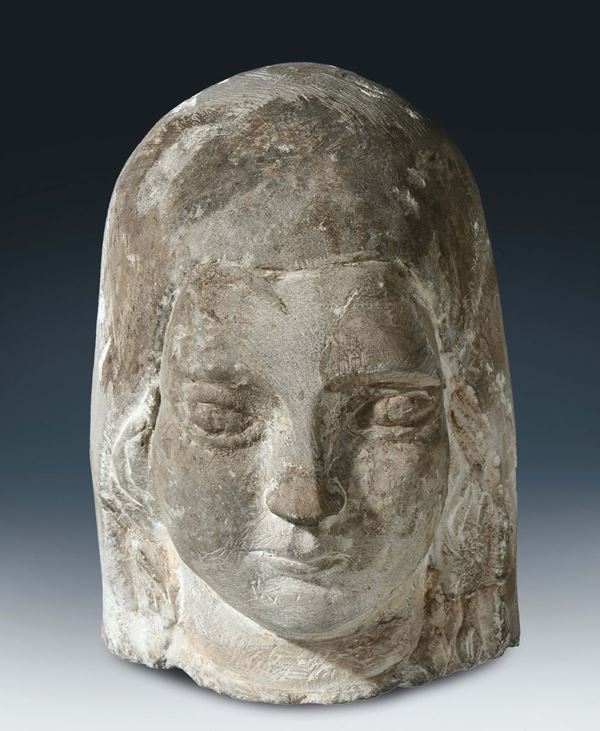 French or Italian Gothic sculptor , second half 14th century Testa femminile