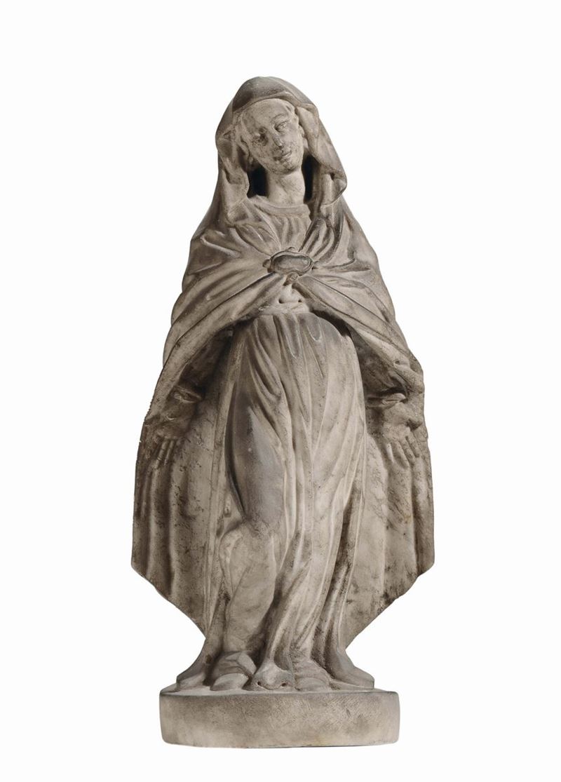 Scultore attivo in Liguria nella prima metà del XVII secolo Madonna della Misericordia  - Asta Fine Selection - I - II - Cambi Casa d'Aste