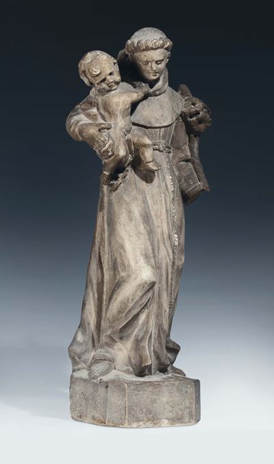 Scultore Italiano del XVII Secolosant’antonio da Padova con Gesù Bambino