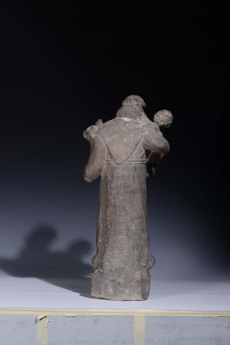 Scultore Italiano del XVII Secolosant’antonio da Padova con Gesù Bambino