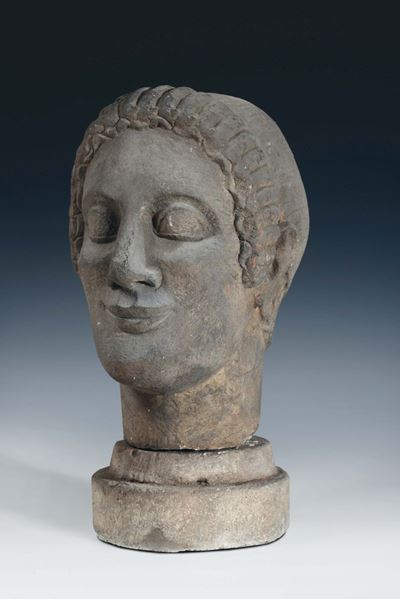 Testa di Kouros in Marmo, Scultore del XX Secolo