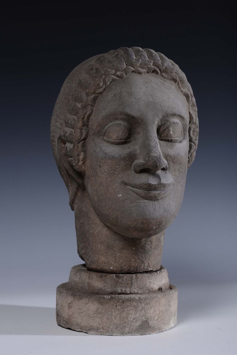 Testa di Kouros in Marmo, Scultore del XX Secolo