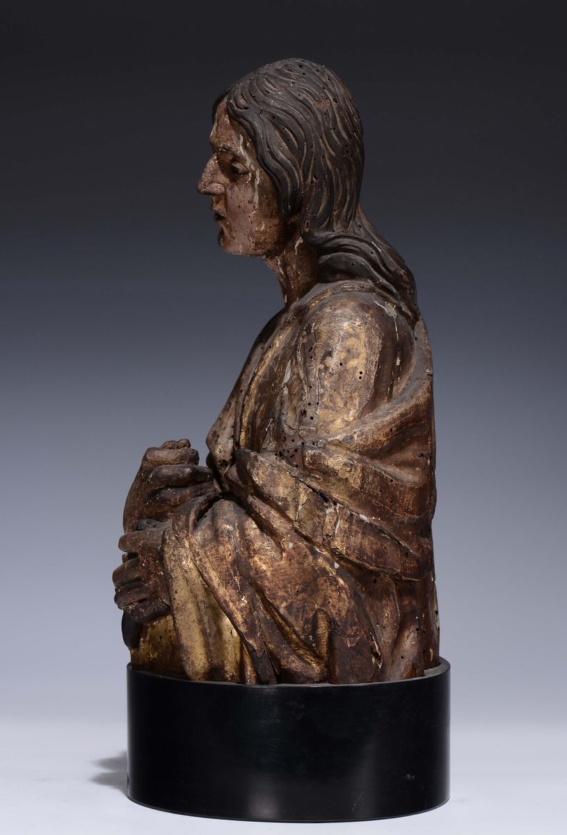 Scultore Napoletano del XV-XVI Secolo (ambito di Giovanni da Nola)due Busti di Santi