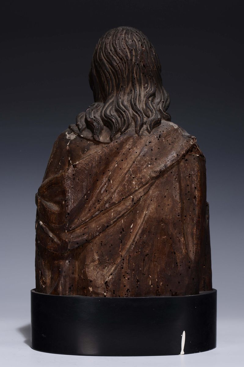 Scultore Napoletano del XV-XVI Secolo (ambito di Giovanni da Nola)due Busti di Santi