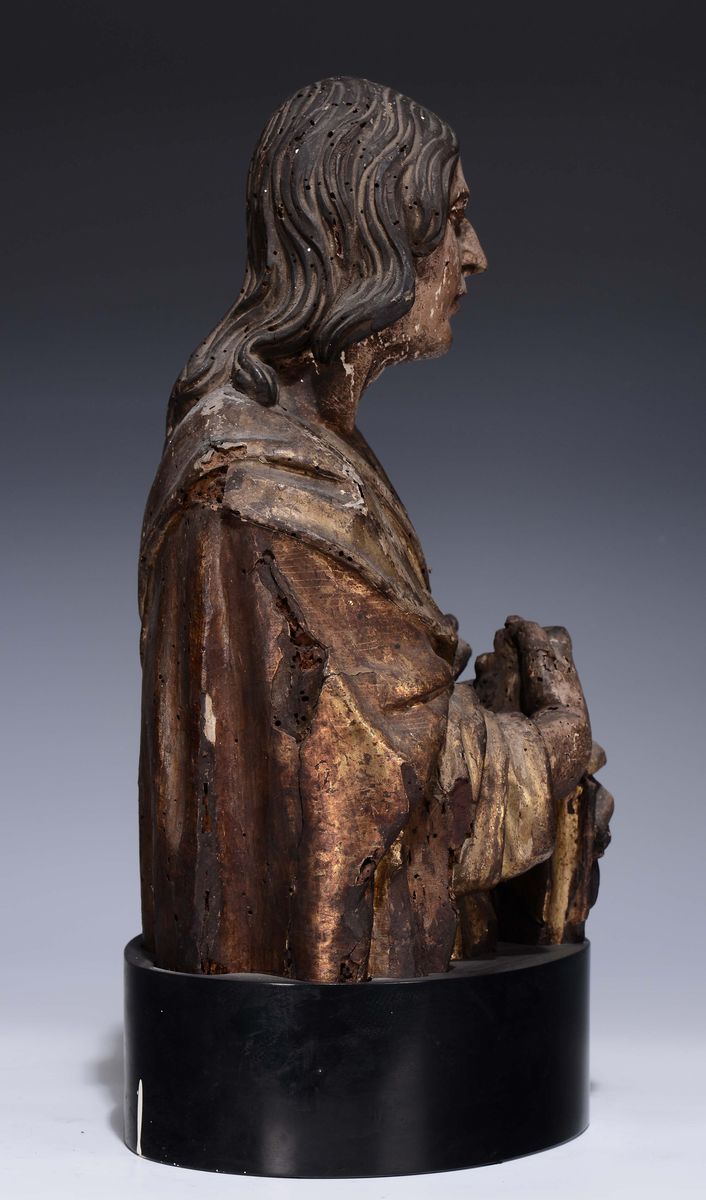 Scultore Napoletano del XV-XVI Secolo (ambito di Giovanni da Nola)due Busti di Santi