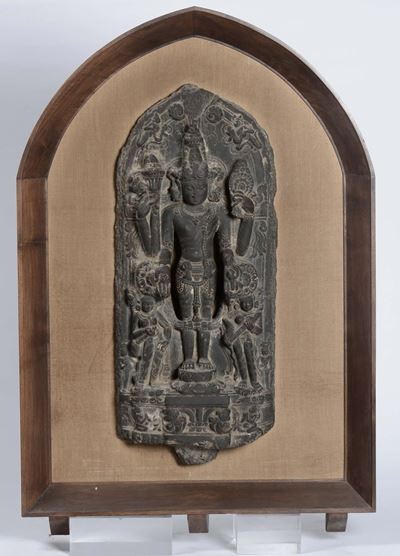 Altorilievo in Pietra Raffigurante Shiva, Arte Antica Indiana