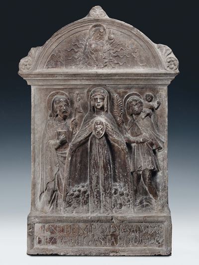 Scultore Attivo in Veneto nel XV Secolotabernacolo con Madonna della Misericordia e Santi