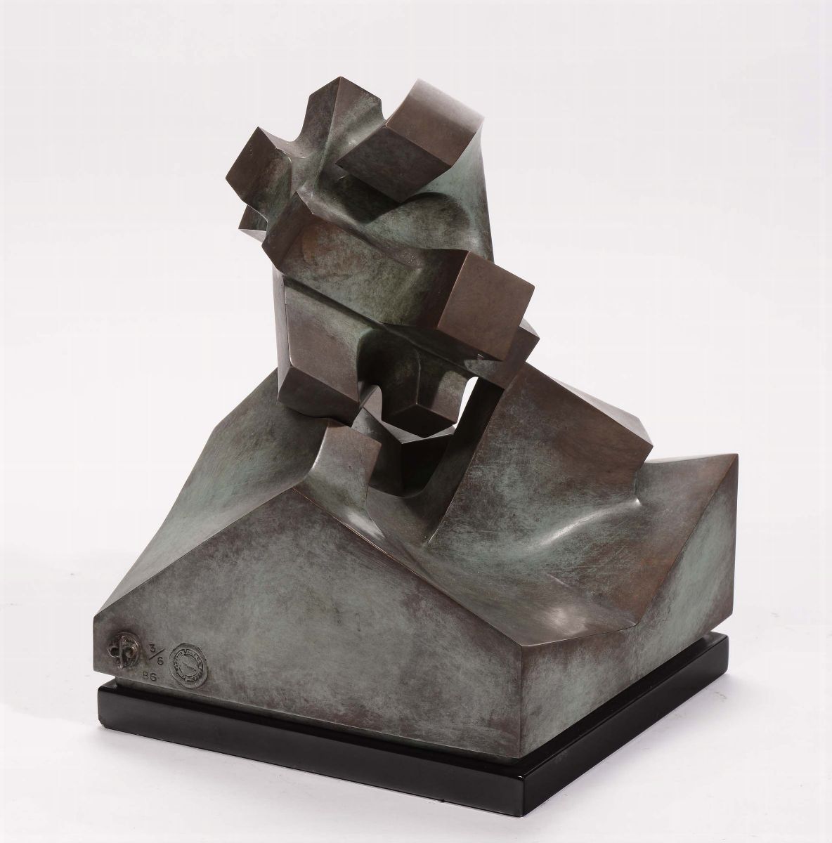 Giò Pomodoro (1930-2002)bronzo Astratto 3-6