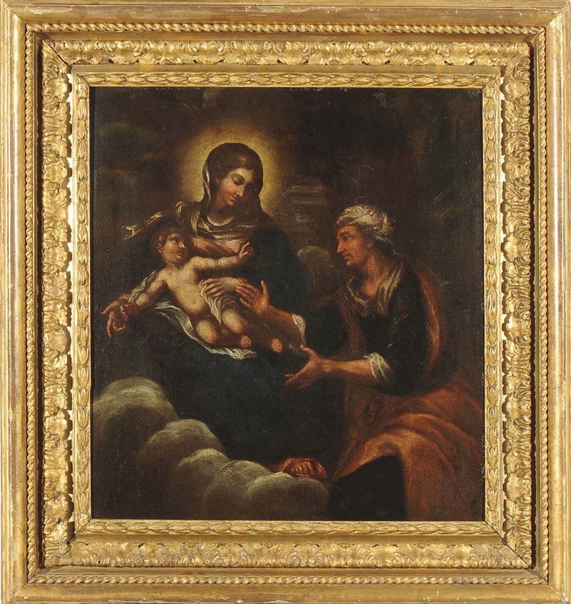 Scuola Bolognese del XVIII secolo Sacra Famiglia  - Auction Old Masters Paintings - II - Cambi Casa d'Aste