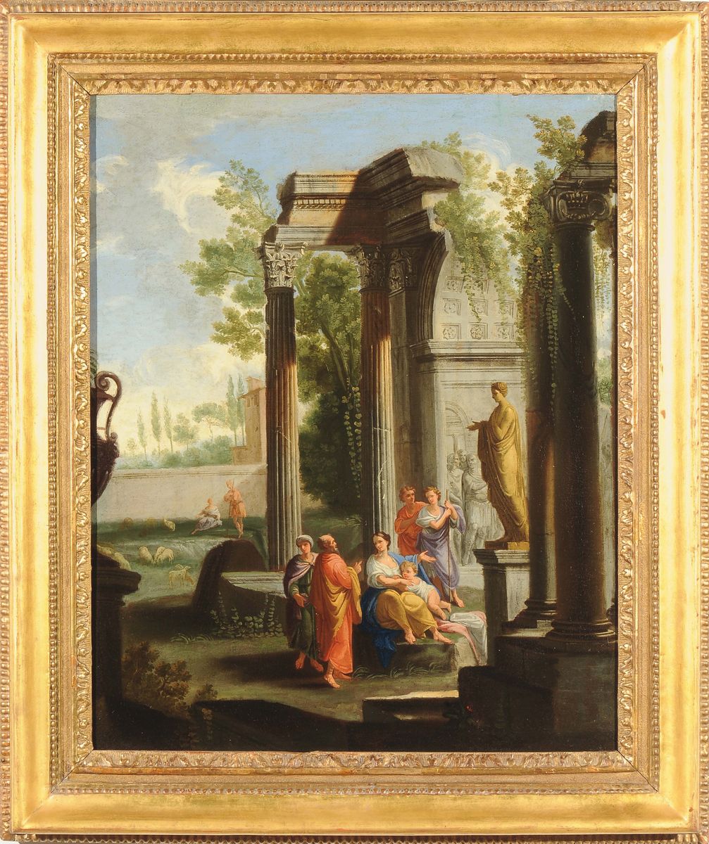 Alberto Carlieri (roma 1762 - 1720)architetture con Personaggi
