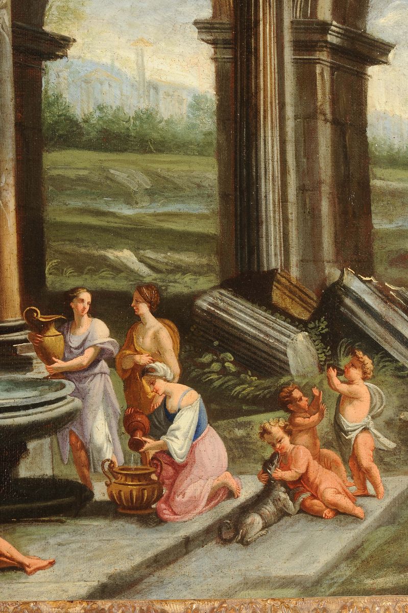 Alberto Carlieri (roma 1762 - 1720)architetture con Personaggi