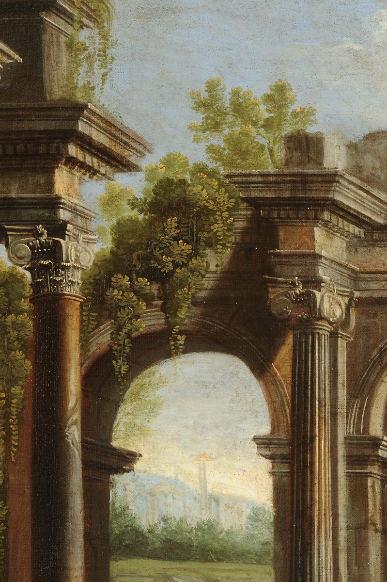 Alberto Carlieri (roma 1762 - 1720)architetture con Personaggi