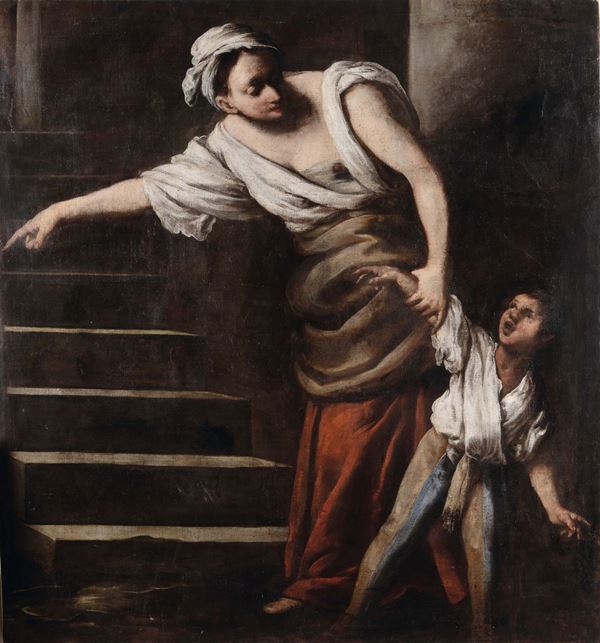 Pietro Della Vecchia (Venezia 1603 - Vicenza 1678) Figura femminile con bambino