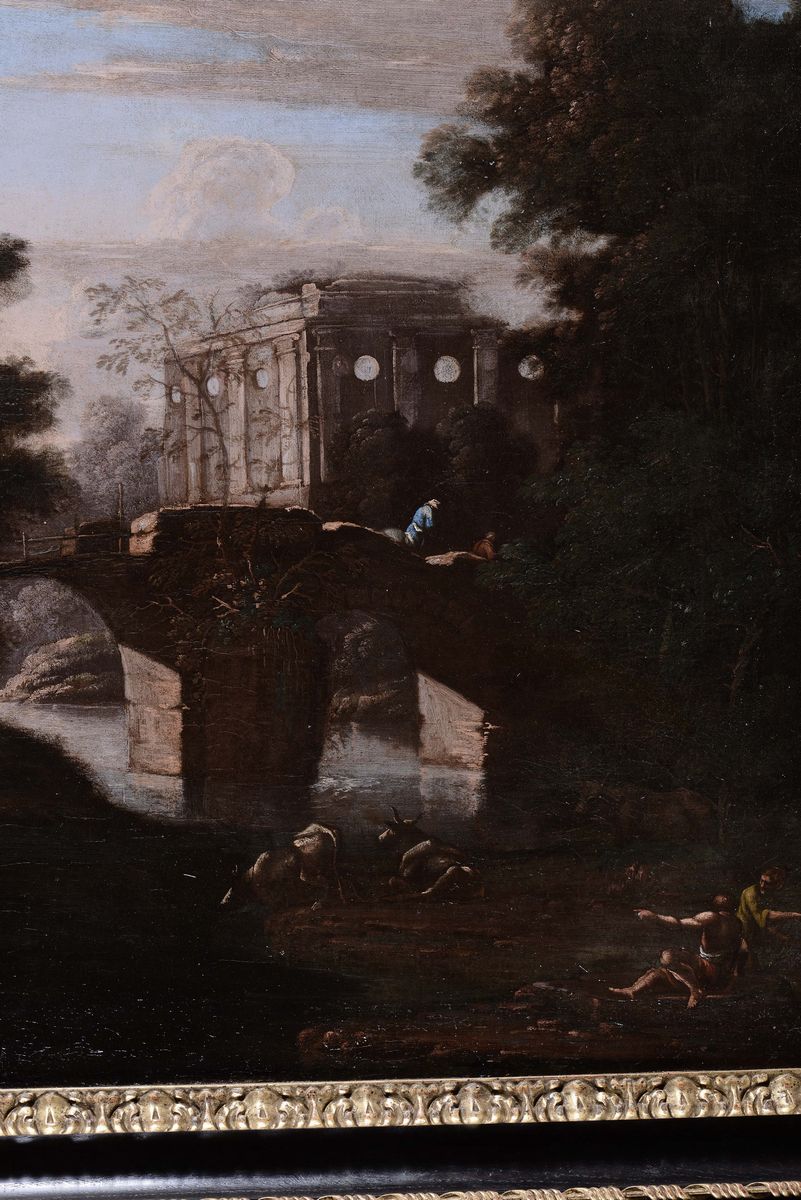 Salvator Rosa (napoli 1615 - Roma 1673), Attribuito Apaesaggio con Rito in Onore di Pan