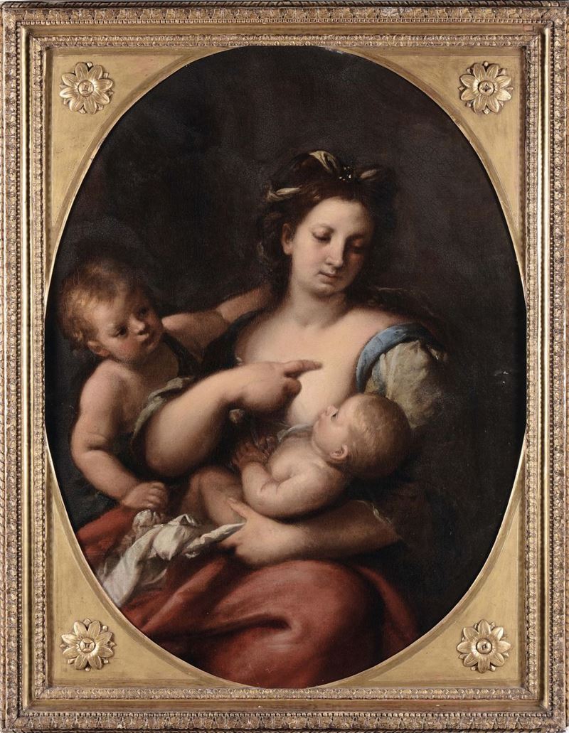 Carlo Francesco Nuvolone (Milano 1608-1661) Carità  - Asta Fine Selection - II - III - Cambi Casa d'Aste