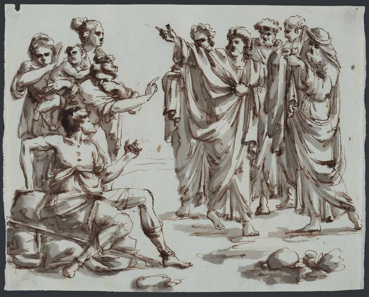 Giacomo Rossi (bologna 1748 - 1817)insieme di Tre Studi per Figure