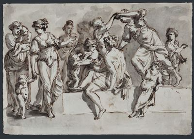 Giacomo Rossi (bologna 1748 - 1817)insieme di Tre Studi per Figure