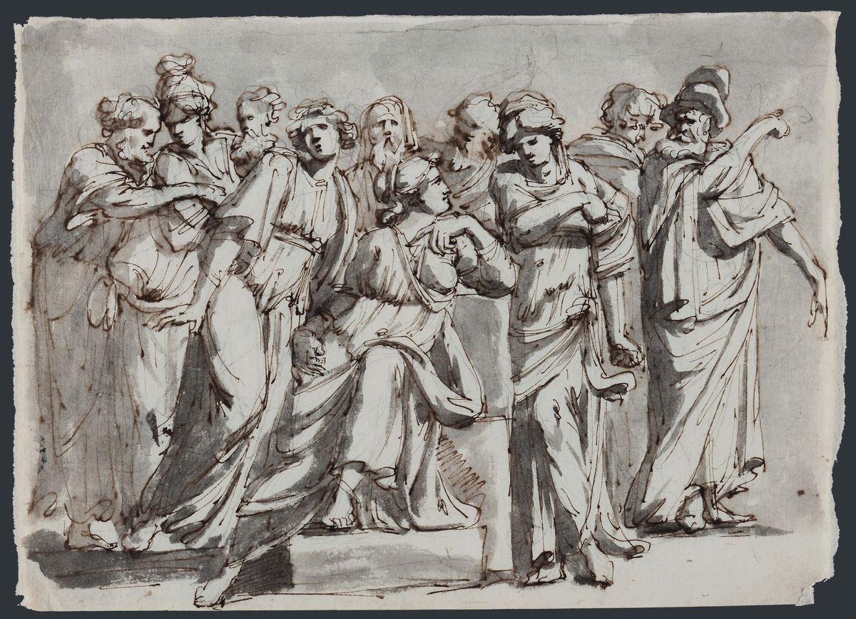 Giacomo Rossi (bologna 1748 - 1817)insieme di Tre Studi per Figure