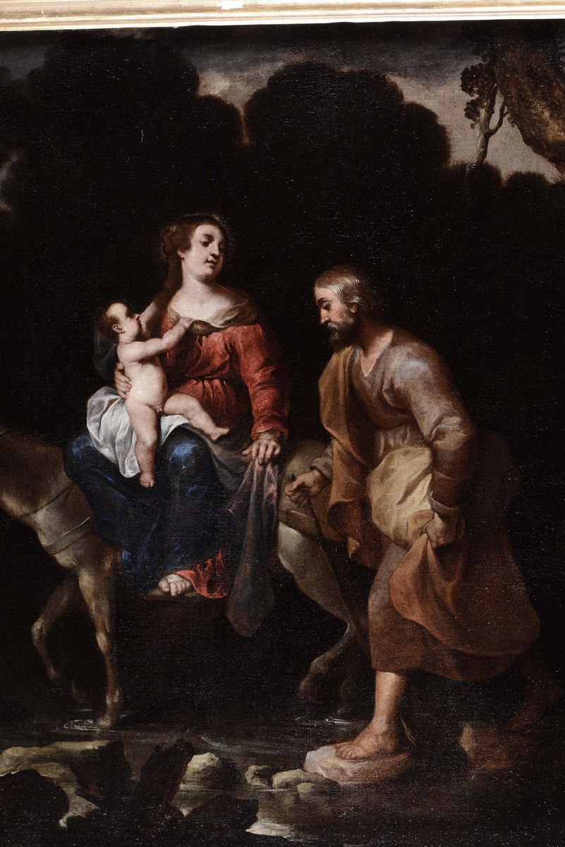 Anton Maria Vassallo (genova 1620 - Milano 1672)fuga in Egitto