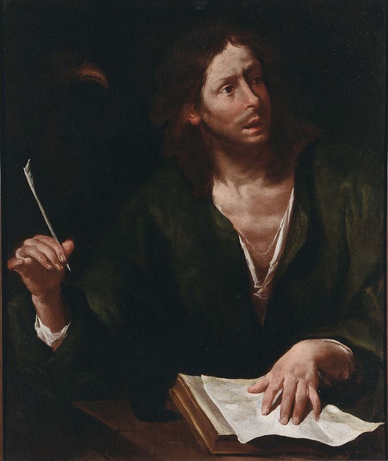 Giuseppe Assereto (Genova XVII) San Giovanni Evangelista  - Auction Old Masters Paintings - II - Cambi Casa d'Aste