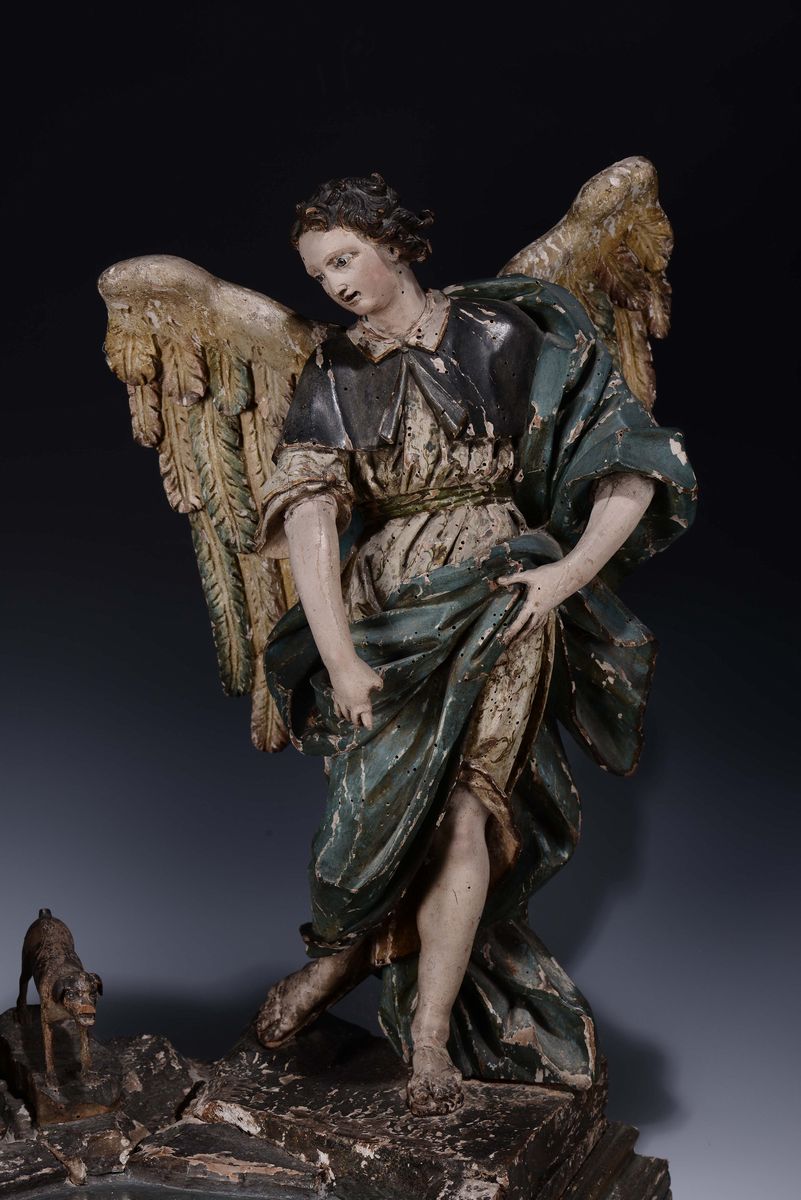 Scultore Italiano del XVIII Secolotobia e L'arcangelo Raffaele