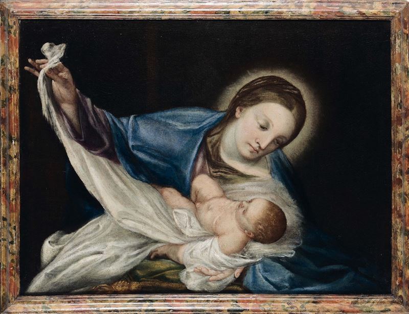Scuola Italiana del XVIII secolo Madonna col Bambio  - Auction Old Masters Paintings - II - Cambi Casa d'Aste