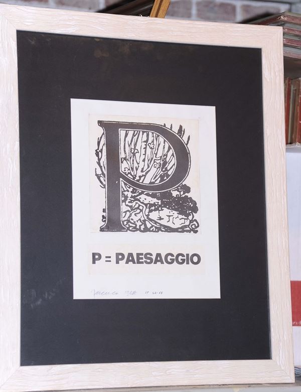 Isaia Mabellini Sarenco (1945) P-Paesaggio 1968