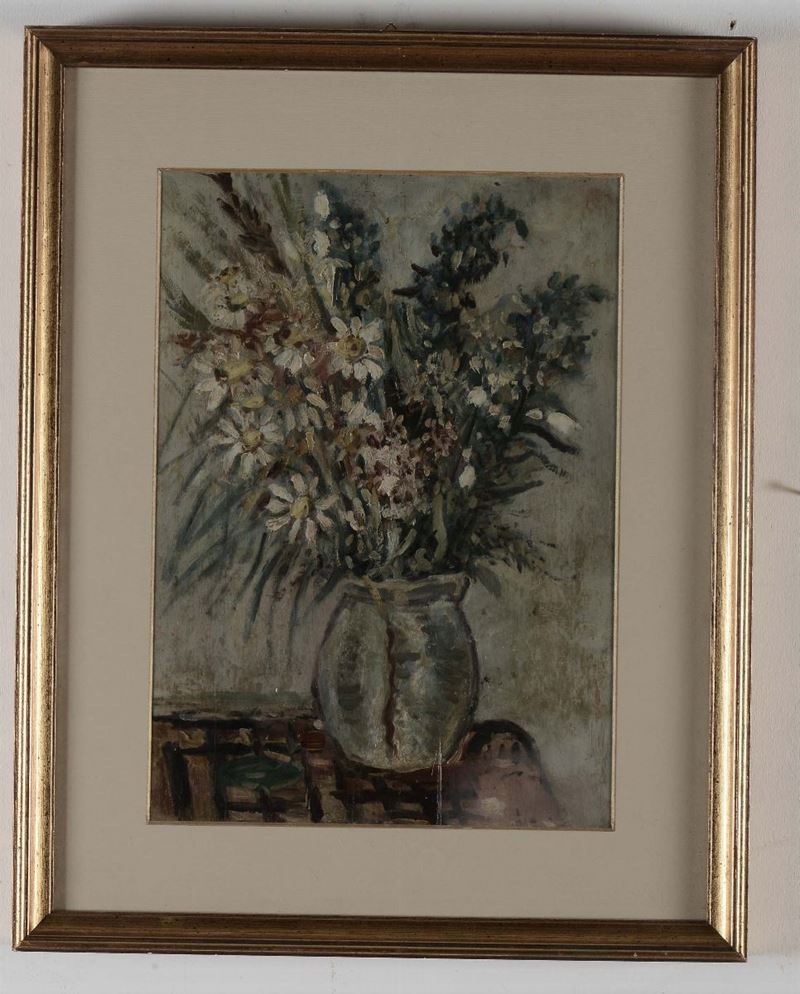 Umberto Lilloni (Milano 1898 - 1980), attribuito a Vaso con fiori  - Auction Asta a Tempo Antiquariato - Cambi Casa d'Aste