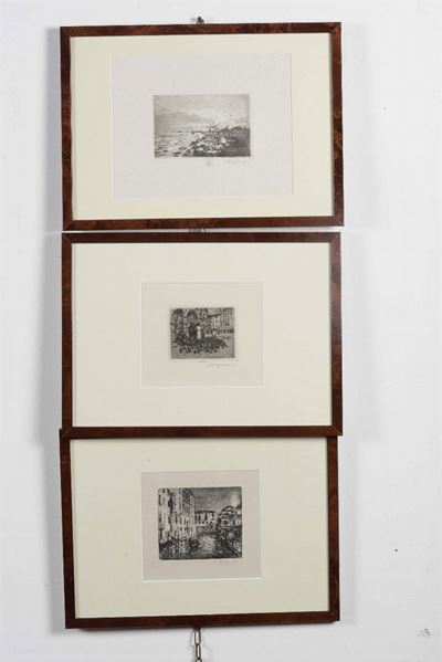 Giuseppe Miti Zanetti, (modena 1859 - Milano 1929)quattro Vedute Veneziane