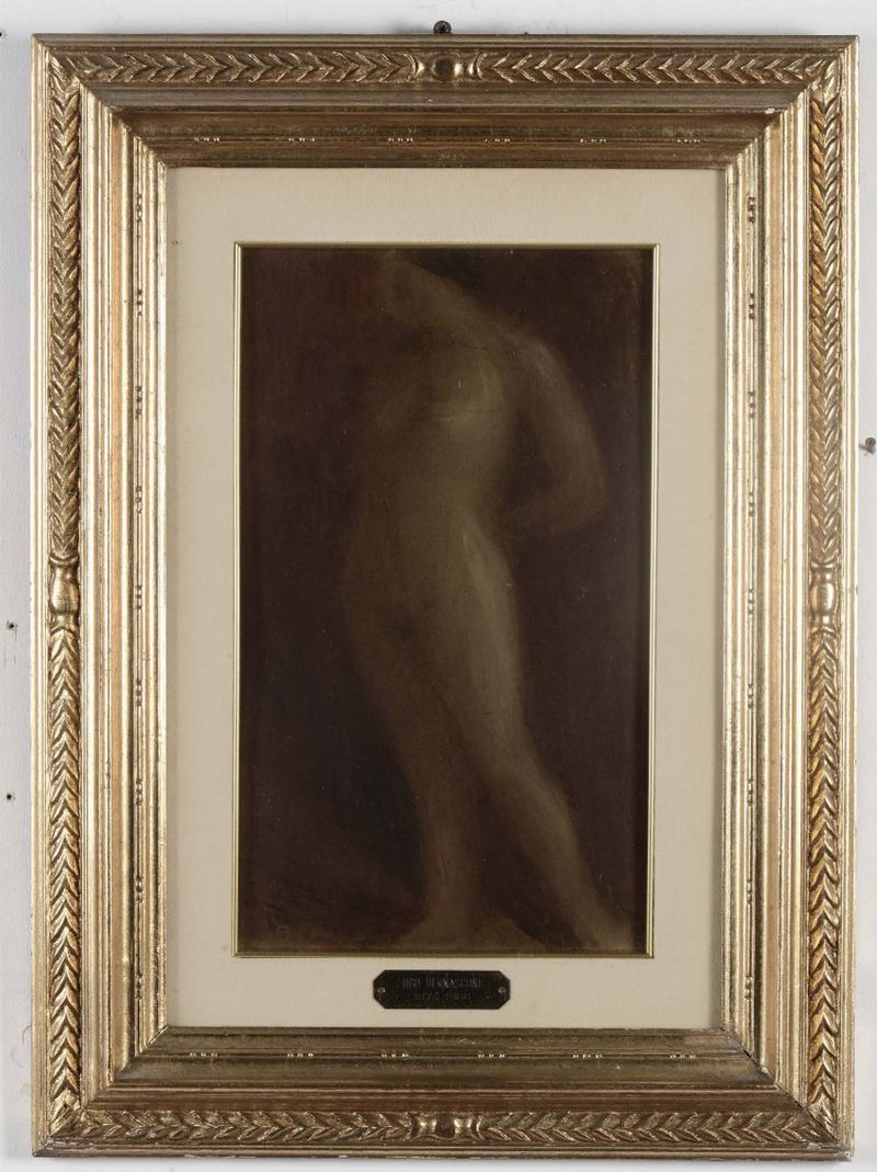 Ugo Bernasconi (Buenos Aires 1874 - Cantù 1960) Nudo di giovane donna  - Asta Antiquariato e Dipinti Antichi - Cambi Casa d'Aste
