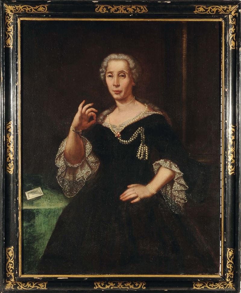 Scuola Lombarda del XVIII secolo Ritratto femminile  - Auction Antique and Old Masters - Cambi Casa d'Aste