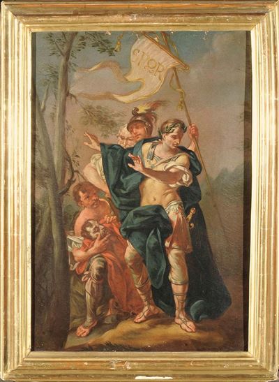 Scuola Veneta del XVIII Secolopresentazione a Cesare della Testa di Pompeo