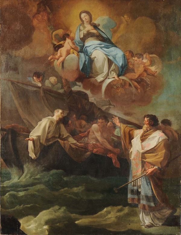 Corrado Giaquinto (Molfetta 1703 - Napoli 1765), attribuito a Apparizione della Vergine
