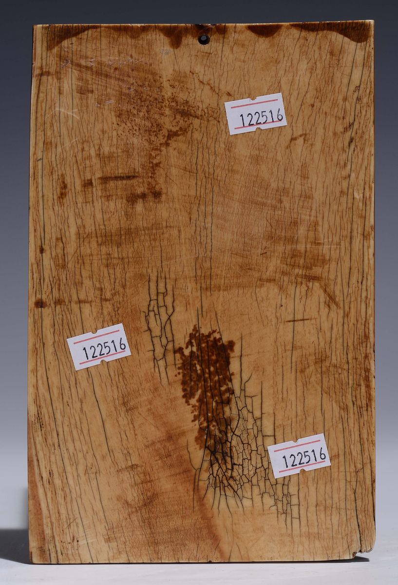 Placca in Avorio Scolpito con Raffigurazione della Crocifissione, Scultore D'oltralpe del XIX-XX ...
