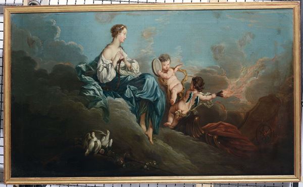 Scuola Francese del XVIII secolo Scena mitologica
