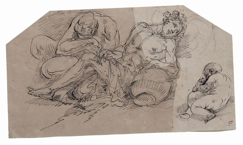 Giuseppe Bernardino Bison (Palmanova 1762 - Milano 1844) Scena bacchica  - Auction Fine Drawings - I - Cambi Casa d'Aste
