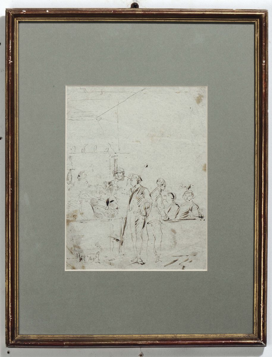 Giuseppe Bernardino Bison (palmanova 1762 - Milano 1844), Attribuito Arecto: Studio di Figure Ver...
